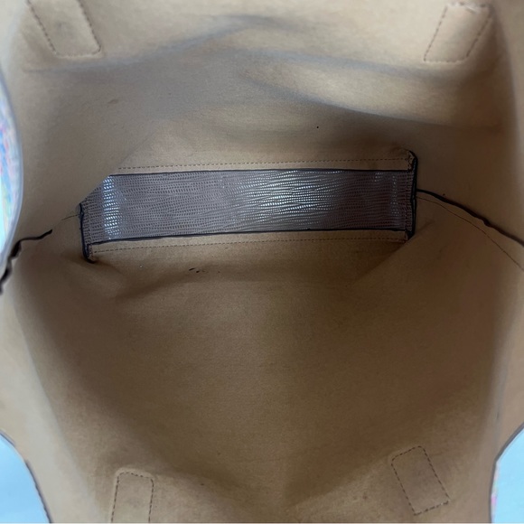 SONDRA ROBERTS Boho Multicolor Mosaic Cork w Pouch Shopping Shoulder Bag Tote - Picture 12 of 13